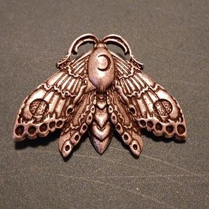 Gothic moth pendant